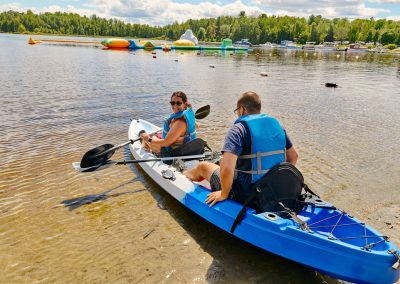 lac plage kayak