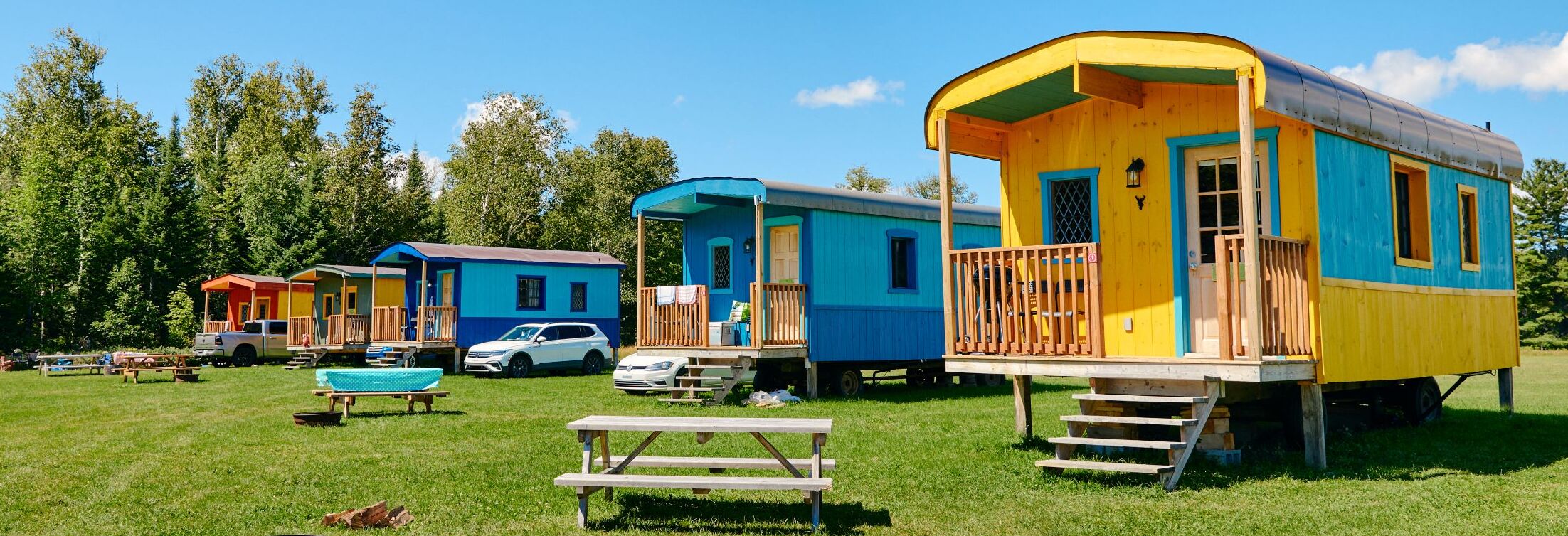 roulotte wagon lac du cerf Camping Union - Camping Lac-du-Cerf dans les Hautes-Laurentides